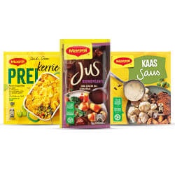 alle Maggi saus, mixen of jus