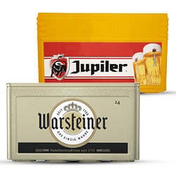 Jupiler, BUD of Warsteiner krat