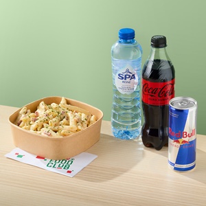 SPAR FoodClub pasta maaltijd + (gekoeld) drankje samen voor €7.50