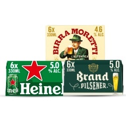 alle Heineken, Brand of Birra Moretti pils blik