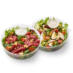 Productfoto van alle FoodClub salades en pastasalades