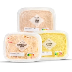 alle ambachtelijke brood- of toastsalades bakje 150 gram