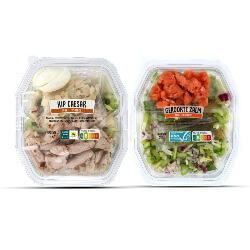 alle maaltijdsalades bak 400 of 450 gram