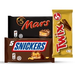 alle Mars, Snickers of Twix 5-packs