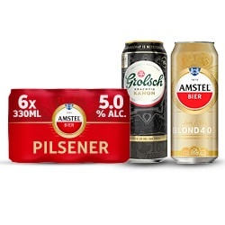 alle Grolsch of Amstel blik