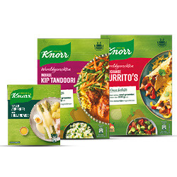 alle Knorr Wereldgerechten, wraps, pasta's of maaltijdmixen