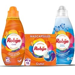 alle Robijn vloeibaar wasmiddel of -capsules