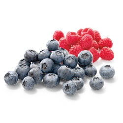 frambozen bak 225 gram of blauwe bessen bak 300 gram