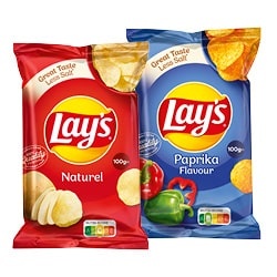 Lays naturel of paprika 100 gram