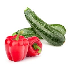 rode paprika of courgette per stuk