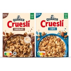 Productfoto van alle Quaker Cruesli & Granola 350/450 gram