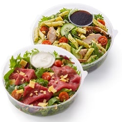 Productfoto van alle FoodClub salades en pastasalades