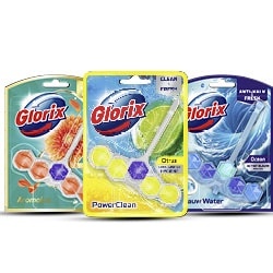 Productfoto van alle Glorix toiletblokken