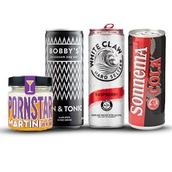 Productfoto van alle Bobby's of Sonnema blik 250 ml of White Claw of The Stillery