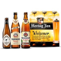 Productfoto van alle wit of weizen speciaalbier fles