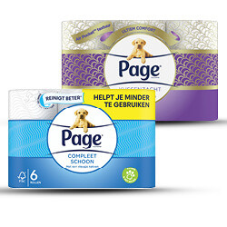 Page toiletpapier kussenzacht of compleet schoon pak 6 rollen