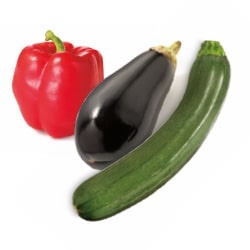 rode paprika, courgette of aubergine