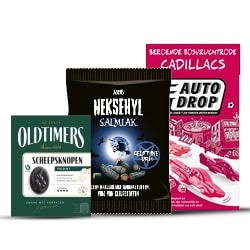 alle Autodrop, Oldtimers of Heksehyl zak 150 of 300 gram of doos 185/280 gram