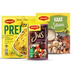 Productfoto van alle Maggi saus, mixen of jus