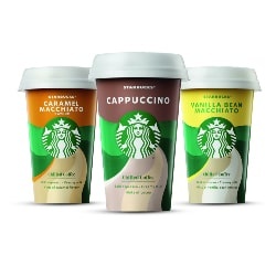 alle Starbucks ijskoffie beker 220 of fles 250 ml