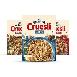 Productfoto van alle Quaker Cruesli of Granola 350/450 gram