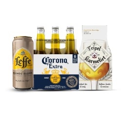 alle Leffe, Corona, Karmeliet of Hoegaarden speciaalbier