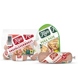 alle Kips kleintjes zak 120 gram, pate of vega kuipje 125 gram of Leverworst stuk 230 gram