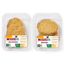 SPAR kipburger of -schnitzel naturel pak 2 stuks