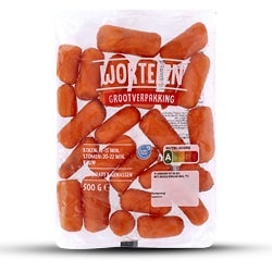 geschrapte worteltjes zak 500 gram