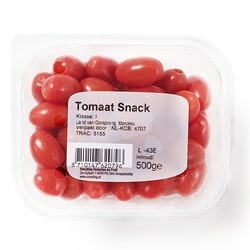 Productfoto van snacktomaten bak 500 gram