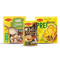 Productfoto van alle Maggi saus, mixen of jus