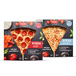 Productfoto van alle Tolini pizza's