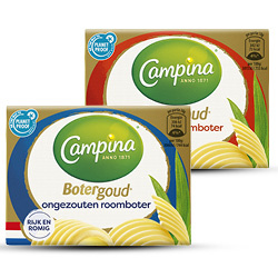 Productfoto van Campina botergoud pak of kuip 125/250 gram