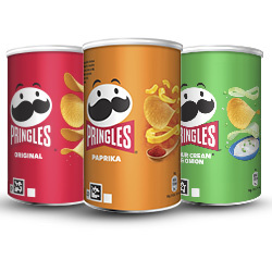 Productfoto van alle Pringles 70 gram