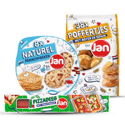 alle Jan pannenkoeken, poffertjes of pizzakit