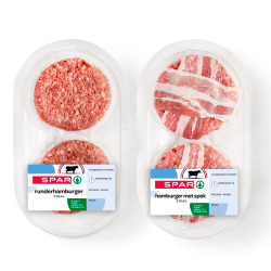 SPAR runderhamburgers pak 2 stuks