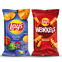 alle Lay's flat 200 gram of wokkels 100 gram