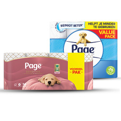 Page toiletpapier compleet schoon 24 rollen of sensitive 16 rollen
