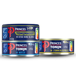 Productfoto van alle Princes tonijnstukken 145 of 160 gram