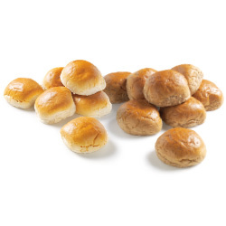 Productfoto van Ambachtelijke bakkers witte- bruine- of volkoren bollen zak 6 stuks