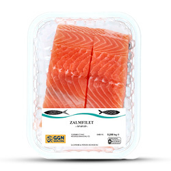 Productfoto van Vis Marine zalm op huid bak 2 stuks