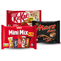 Productfoto van alle a-merk chocolade uitdeelzakken