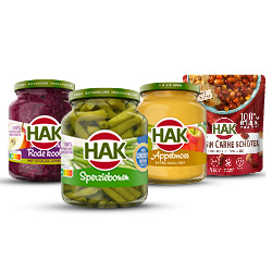 Productfoto van alle HAK stazak 205/550 gram of pot 330/370 gram