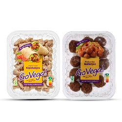 Productfoto van alle GoVega! vleesvervangers