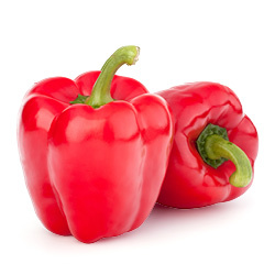 Productfoto van rode paprika