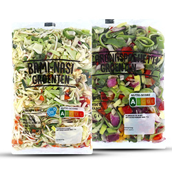 Productfoto van bami nasi of macaroni spaghetti groenten zak 450 gram