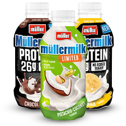 Productfoto van Müllermilk protein of pistachio coconut fles 380 ml
