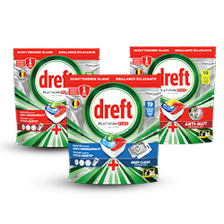 Productfoto van alle Dreft platinum vaatwas