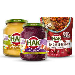 alle HAK potten 370ml, stazakken of pakken