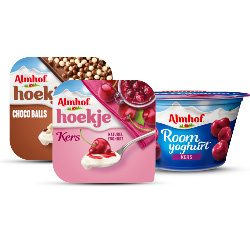 Almhof hoekjes of roomyoghurt 150 gram
